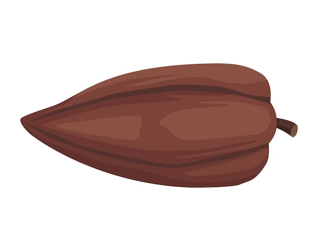 Vecteur gratuit icône de grain de cacao vecteur isolé