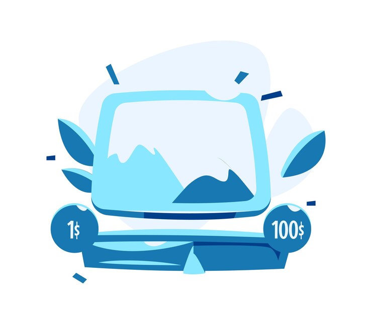 Vecteur gratuit icône d'image simple dans un cadre, une télévision ou un écran d'ordinateur avec l'image la plus simple