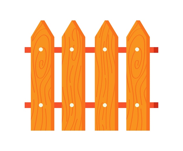 Icône Isolée De Ferme De Clôture En Bois