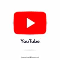 Vecteur gratuit icône de lecteur youtube avec un design plat