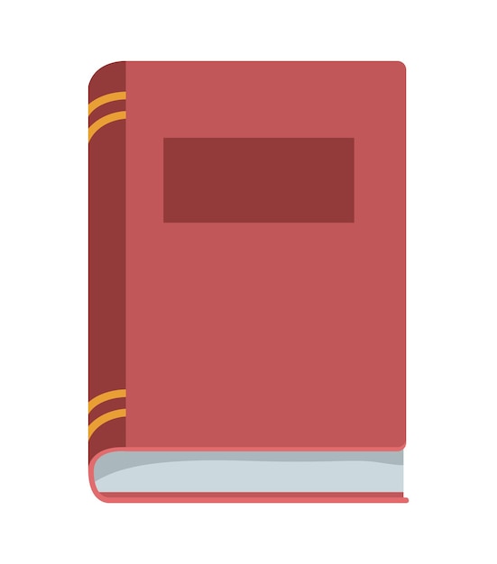 Vecteur gratuit icône de livre de texte rouge fermé
