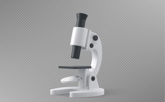 Vecteur gratuit icône de microscope de science de laboratoire médical 3d