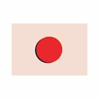 Vecteur gratuit icône nationale du drapeau japonais isolée