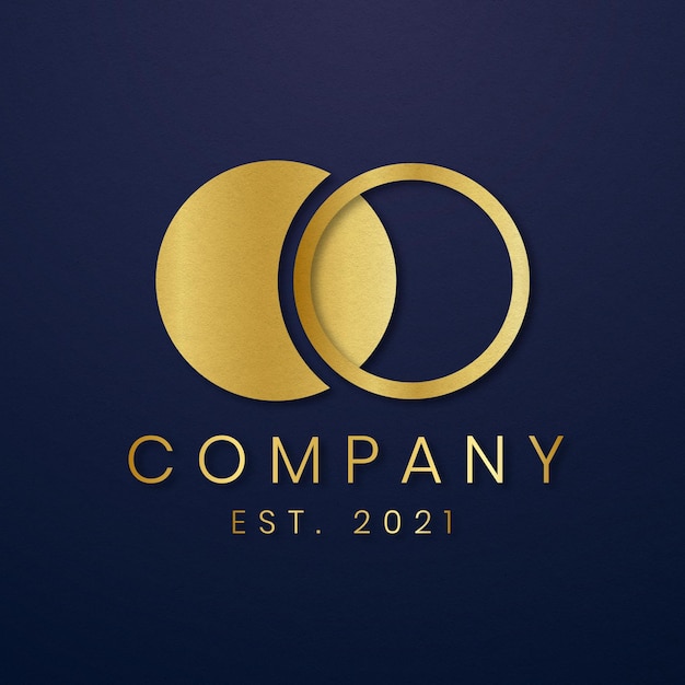 Vecteur gratuit icône d'or de logo d'entreprise de luxe