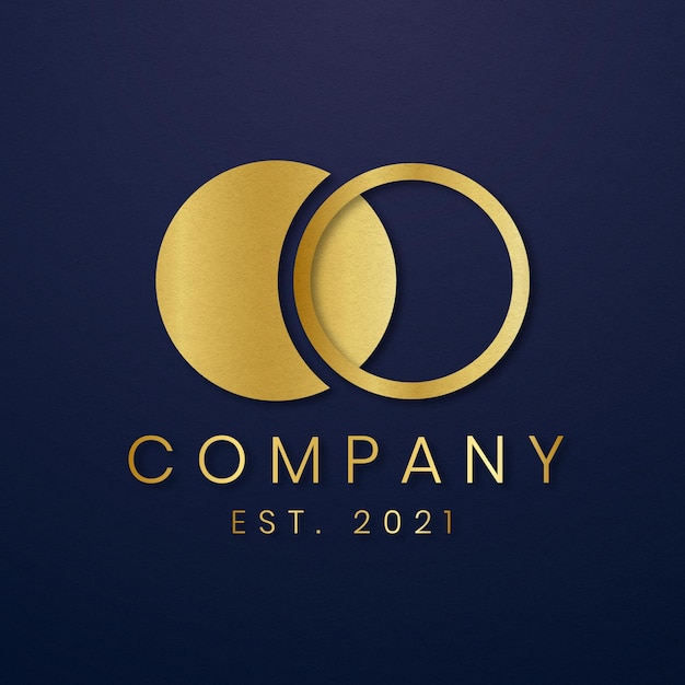 Icône d'or de logo d'entreprise de luxe