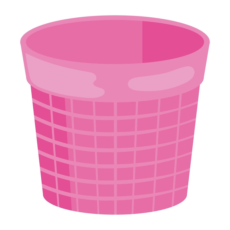 Vecteur gratuit icône de panier rose