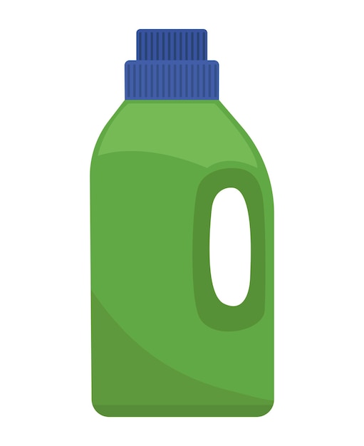 Vecteur gratuit icône de produit de nettoyage de bouteille verte