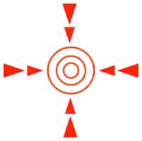 Vecteur gratuit icône de symbole de point rouge