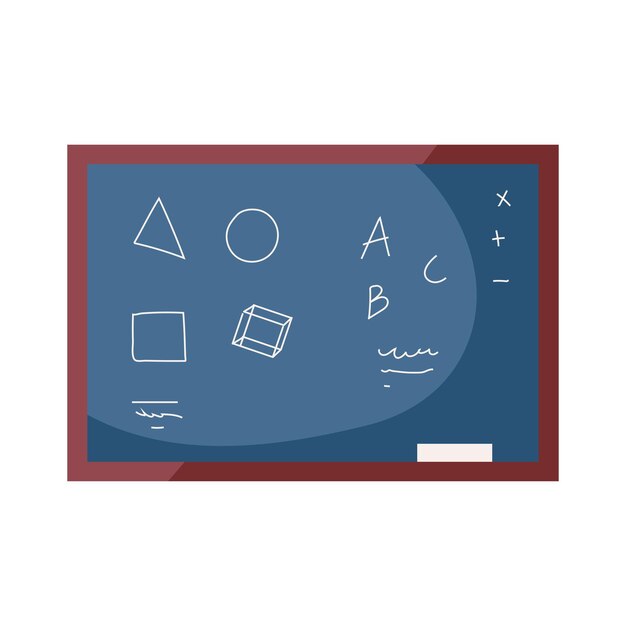 Vecteur gratuit icône de tableau d'école design isolé