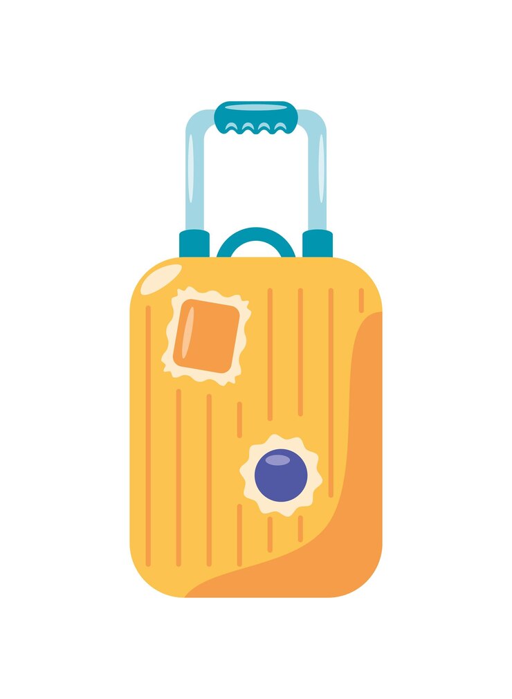 Vecteur gratuit icône de valise de voyage vecteur isolé