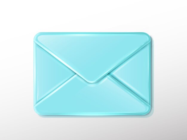 icône vectorielle Enveloppe bleue isolée sur fond