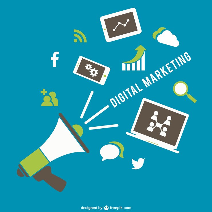 Vecteur gratuit icônes de marketing numérique