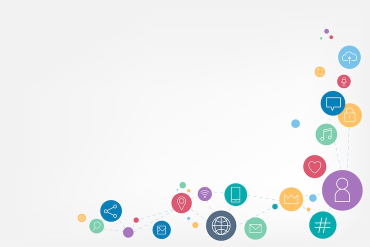 Vecteur gratuit icônes de médias sociaux