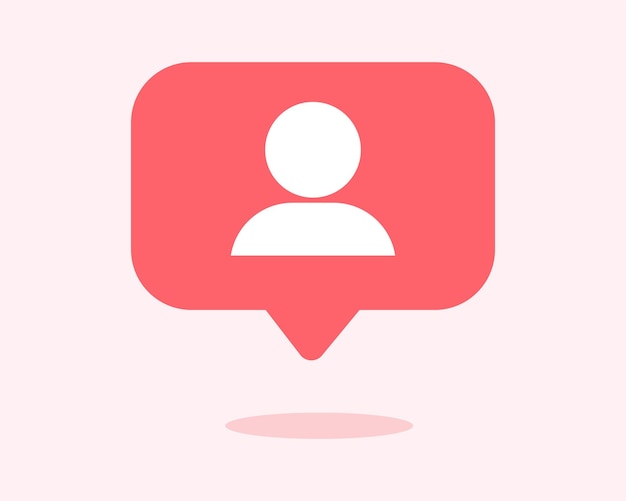 Vecteur gratuit icônes de suiveur d'utilisateur icône de notification de médias sociaux dans l'illustration vectorielle de discours bulles