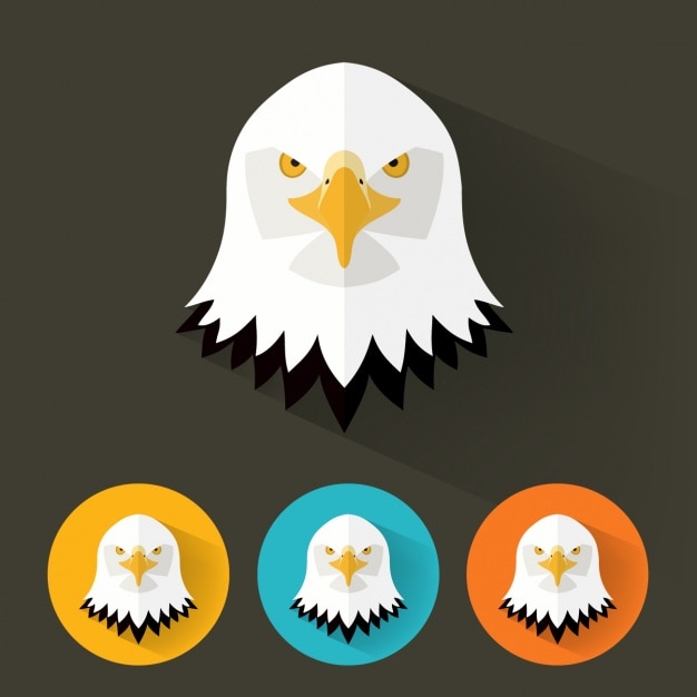 Vecteur gratuit icons collection aigle