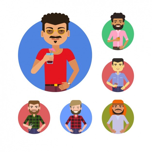 Vecteur gratuit icons collection boy