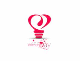 Vecteur gratuit idée logo saint valentin coeur design, illustration vectorielle.
