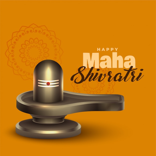 Vecteur gratuit idole shivling pour le festival de maha shivratri