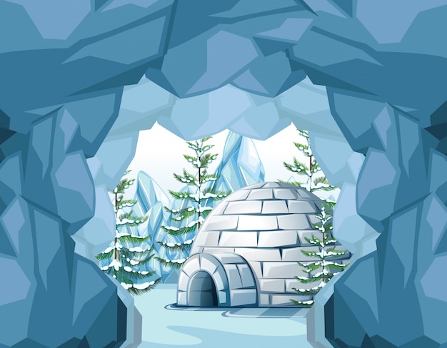 Igloo Dans Le Pôle Nord