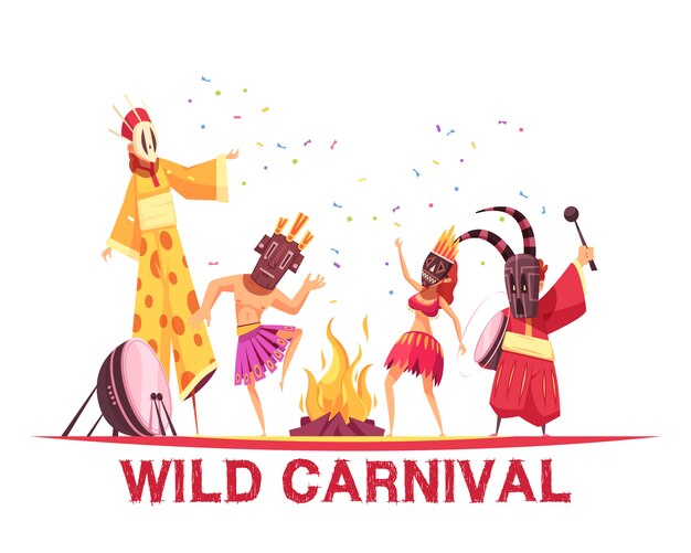 Illustation de fête de carnaval