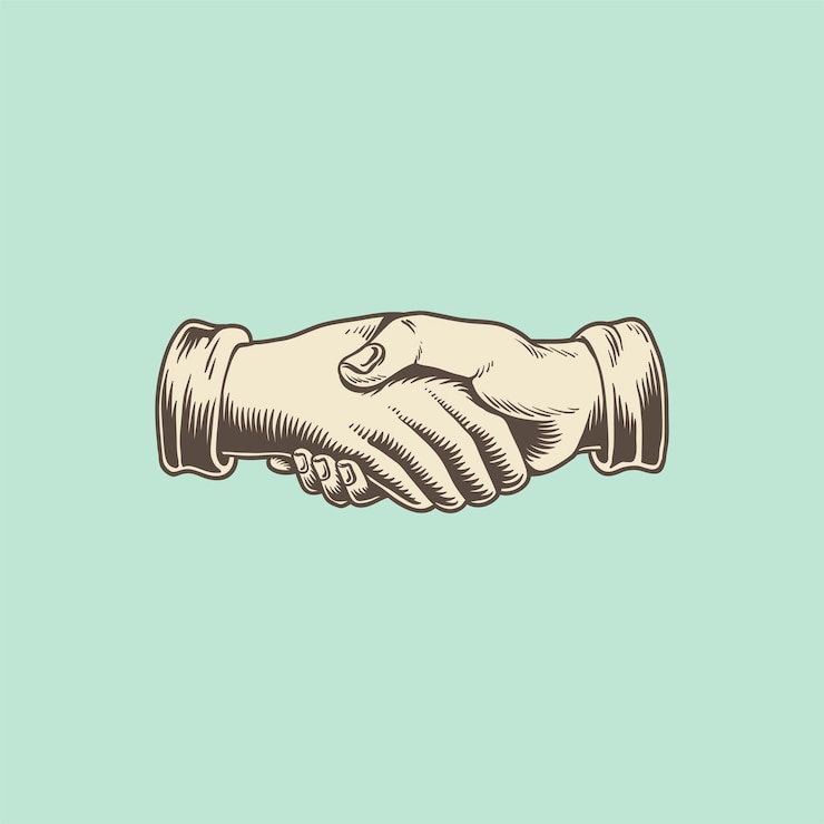 Vecteur gratuit illustation d&#39;une poignée de main