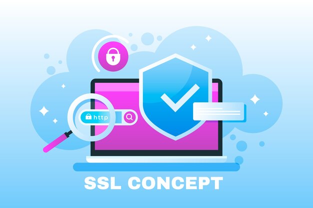 Illustration abstraite de la technologie ssl