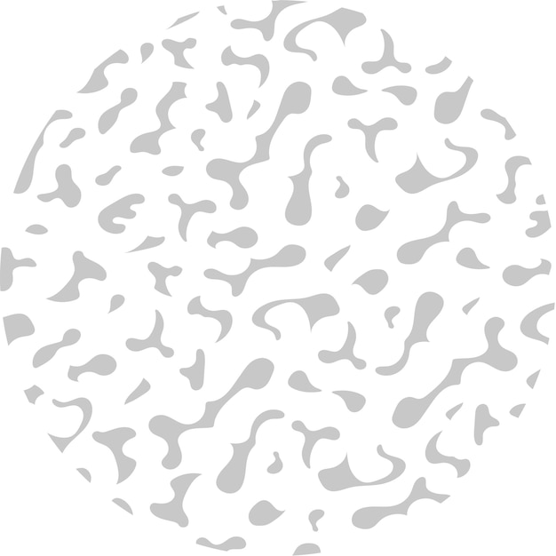Vecteur gratuit illustration abstraite vectorielle de motifs ronds amorphes isolés sur un fond blanc