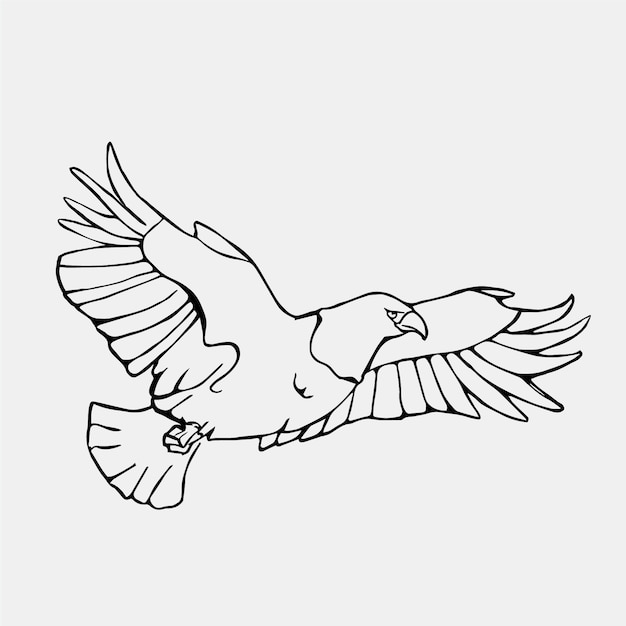 Vecteur gratuit illustration d'aigle volant