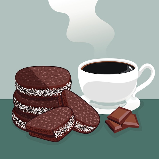 Illustration alfajor dessinée à la main