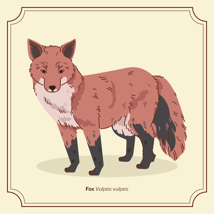 Vecteur gratuit illustration d'animal dessinée à la main rétro