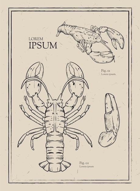 Vecteur gratuit illustration animale rétro dessinée à la main