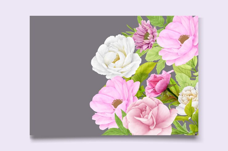 Vecteur gratuit illustration à l'aquarelle d'une branche et d'un bouquet de roses