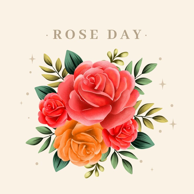 Vecteur gratuit illustration à l'aquarelle du jour de la rose