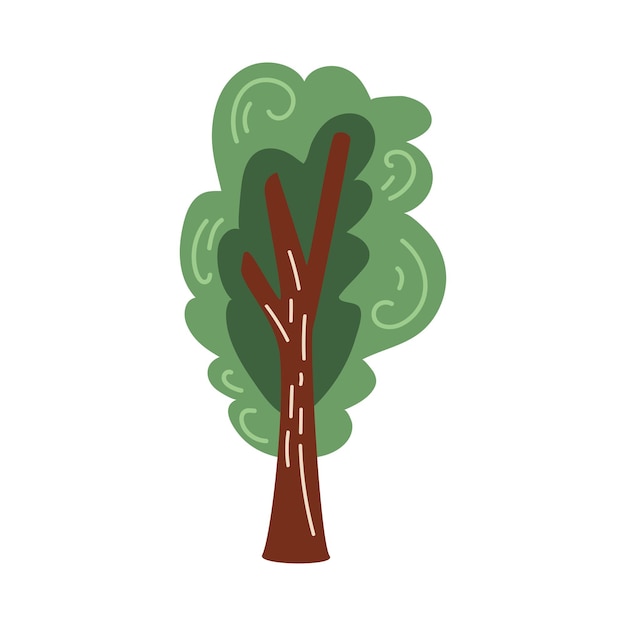 Vecteur gratuit illustration d'un arbre vert