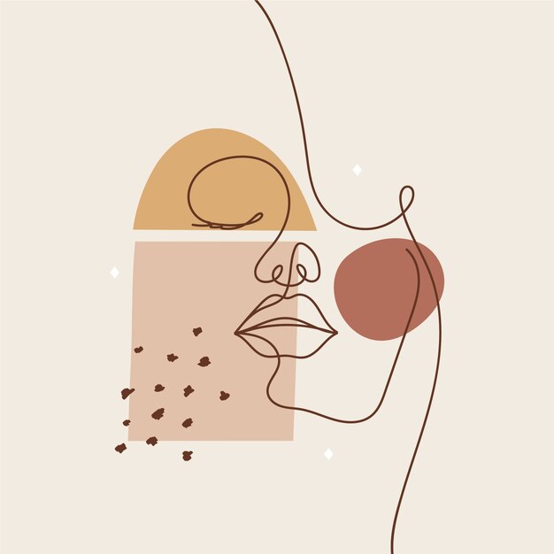 Illustration d'art d'une ligne dessinée à la main