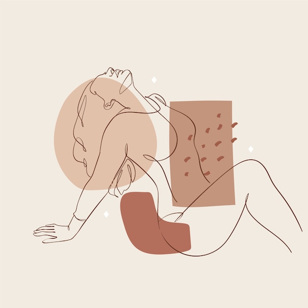 Illustration d'art d'une ligne dessinée à la main