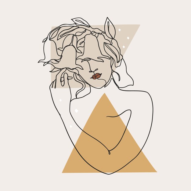 Illustration d'art d'une ligne dessinée à la main