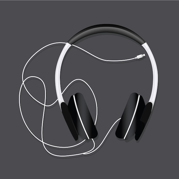 Illustration audio de divertissement casque