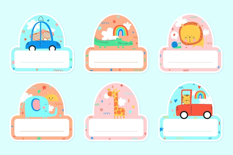 Vecteur gratuit illustration d'autocollant animal dessiné à la main