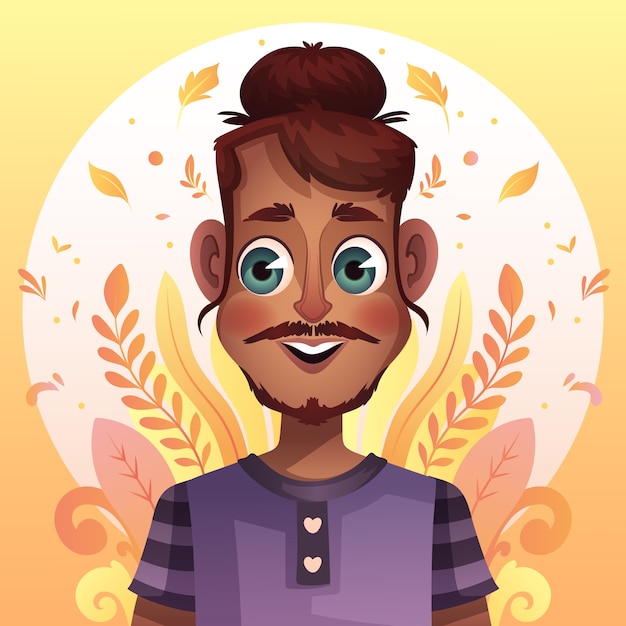 Illustration d'avatar dégradé