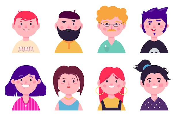 Illustration D'avatars De Personnes