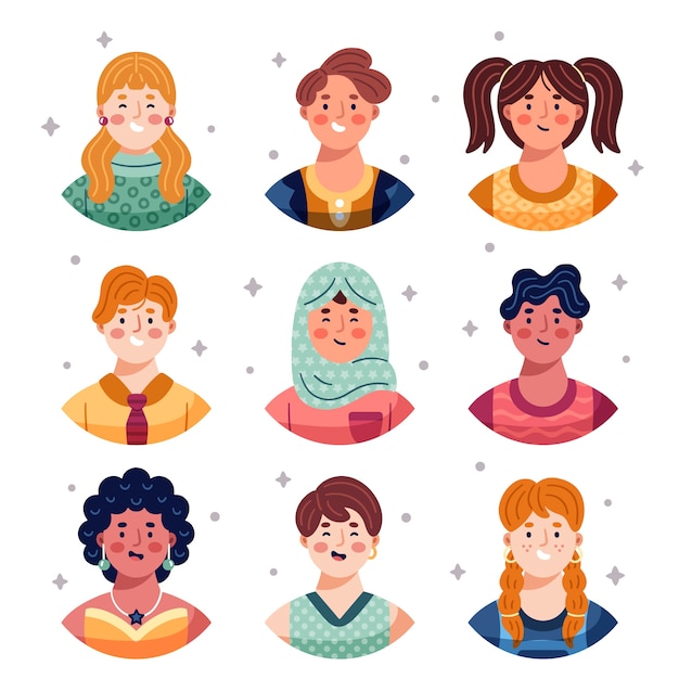 Illustration D'avatars De Personnes