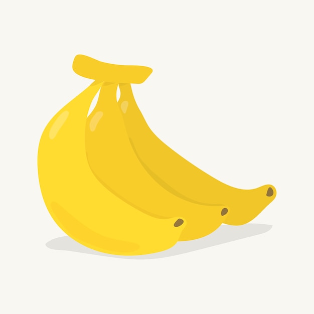 Illustration de banane colorée dessinés à la main