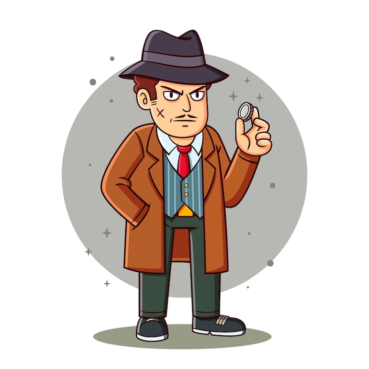 Vecteur gratuit illustration de bande dessinée de gangsters dessinée à la main