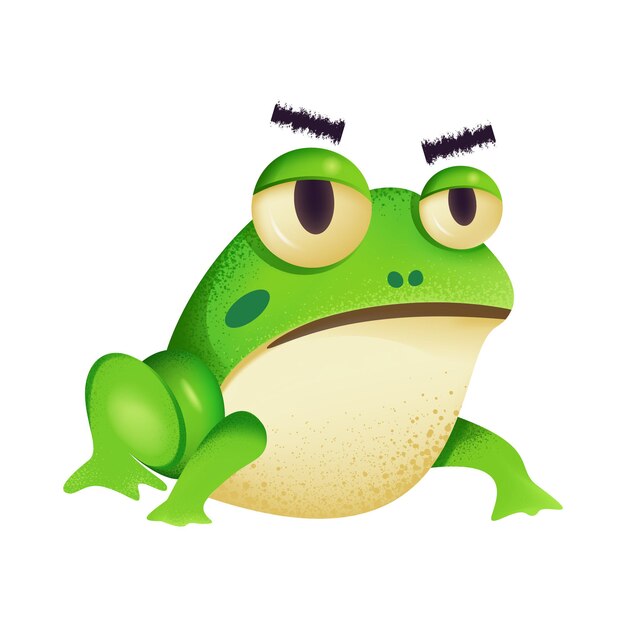 Carte D Anniversaire Avec Une Grenouille Drole Vecteur Gratuite