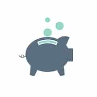 Vecteur gratuit illustration de la banque piggt