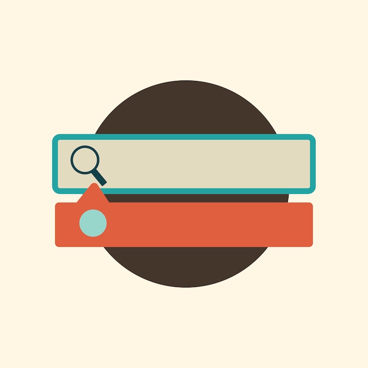 Vecteur gratuit illustration de la barre de recherche