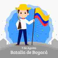 Vecteur gratuit illustration de la bataille de boyaca