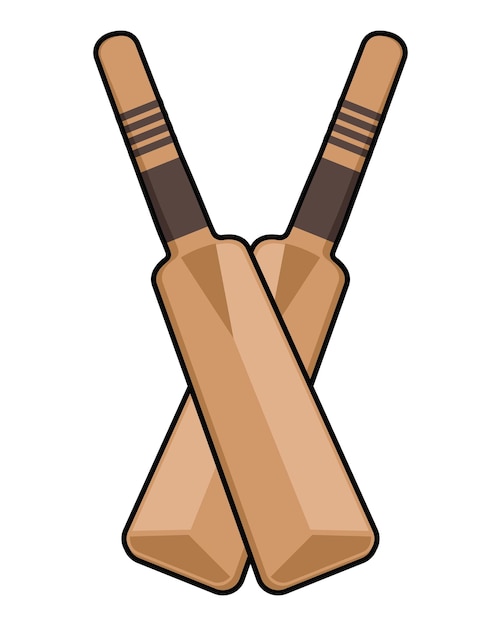 Vecteur gratuit illustration de la batte de cricket