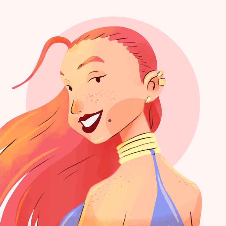 Vecteur gratuit illustration de beauté ethnique aquarelle